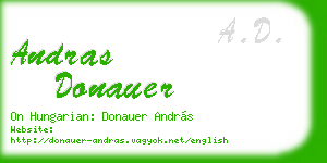 andras donauer business card